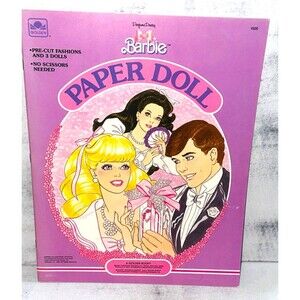 Paper Doll Golden Book Barbie Perfume Pretty #1500 1988 Mattel UNCUT Collectible